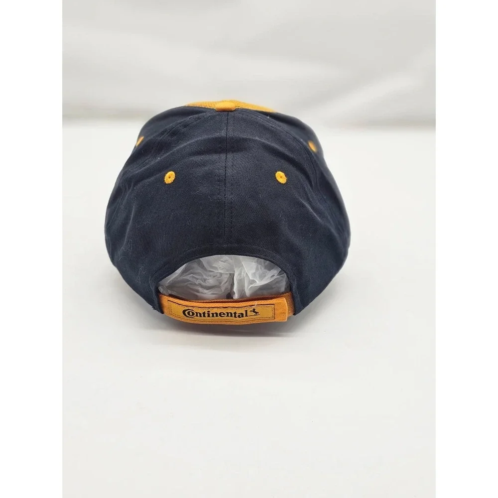 Continental Tires Hat Cap Black Yellow Mesh Adjustable Racing Tire Yellow OSFA - Picture 3 of 5